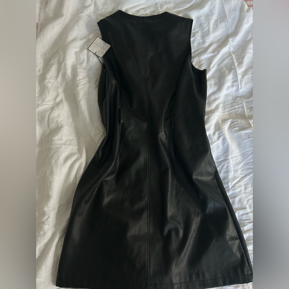 Laundry  Shelli Segal Faux-Leather Moto Jacket Dress - Picture 7 of 8